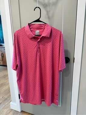 Callaway Men's Pink Geometric-Print Polo